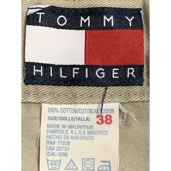 Men's Tommy Hilfiger Pleated Front Shorts Khaki Size 38 Inseam 7.5 - Picture 4 of 7